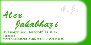 alex jakabhazi business card